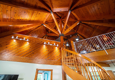 View of the Impressive Wood Ceiling of the Octagon Oasis